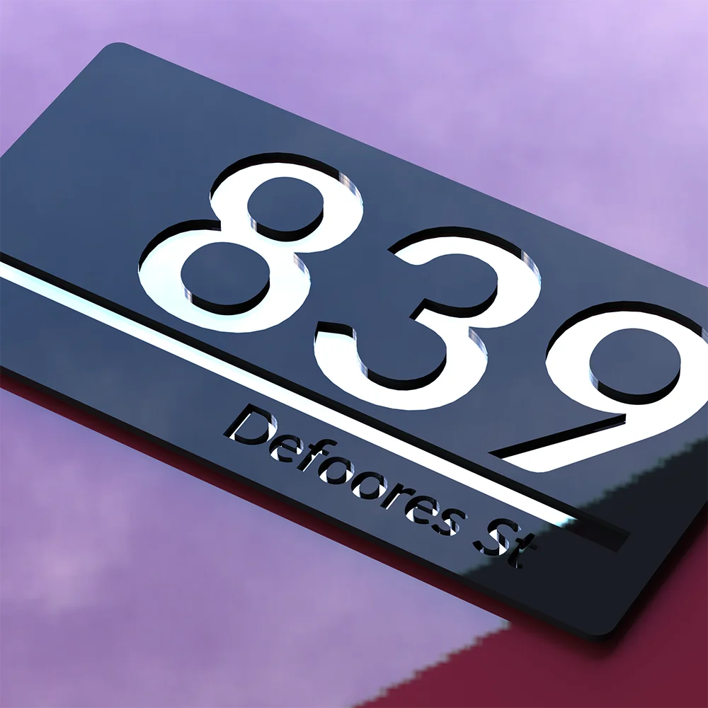 Personalised Laser Cut 28cm Acrylic Modern 3D Floating House Number sign Outdoor Street Family Name Plates Matte Black Grey
Personalised Laser Cut 28cm Acrylic Modern 3D Floating House Number sign Outdoor Street Family Name Plates Matte Black Grey
