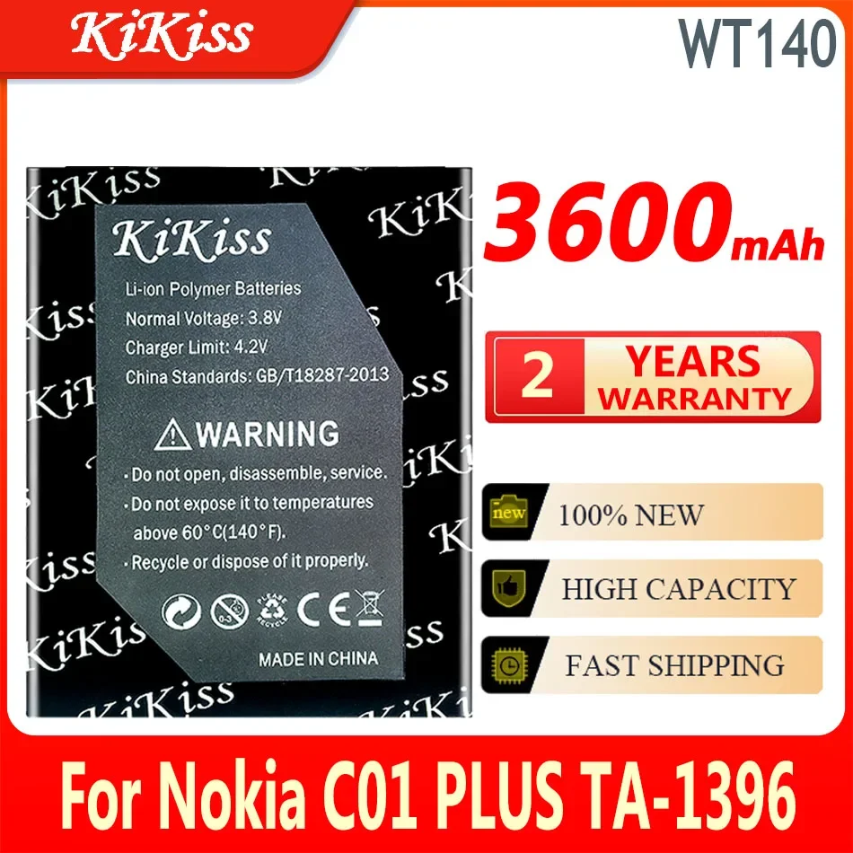 KiKiss Battery WT140 3600mAh For Nokia C01 PLUS C01PLUS TA-1396 TA1396 High Capacity Bateria
KiKiss Battery WT140 3600mAh For Nokia C01 PLUS C01PLUS TA-1396 TA1396 High Capacity Bateria