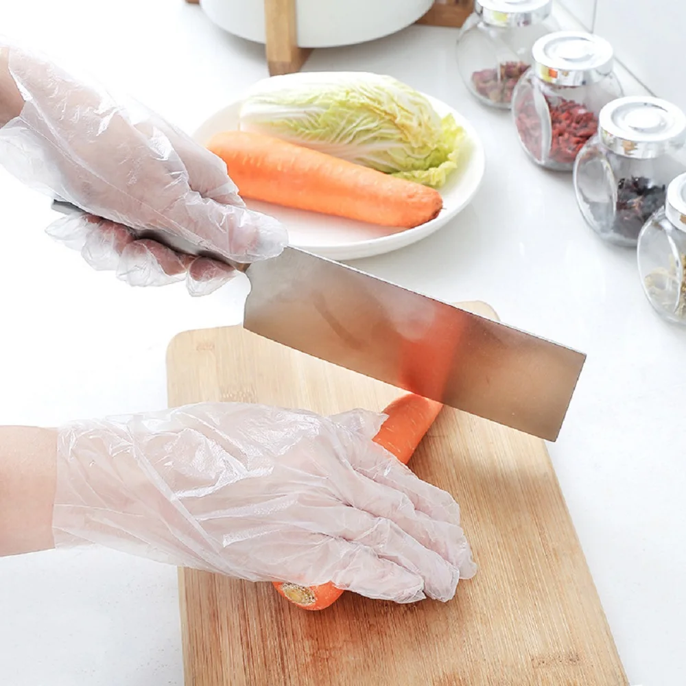 100PCS Disposable Food Plastic Gloves Kitchen Accessories or Restaurant BBQ Eco-friendly Fruit Vegetable Gloves Dinning Beauty 100PCS Disposable Food Plastic Gloves Kitchen Accessories or Restaurant BBQ Eco-friendly Fruit Vegetable Gloves Dinning Beauty