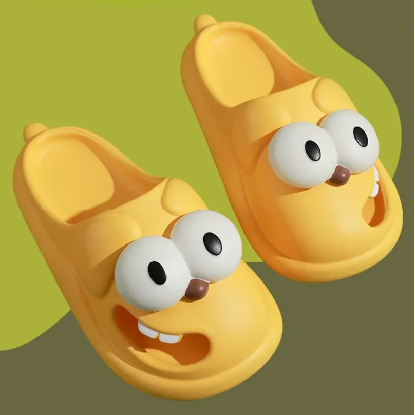 

Home Slipper Funny Cloud Woman Big Eyes Dog Puppy Sandal Flip Flops Cartoon Soft Beach Non Slip House Shoe Platform Female Slide