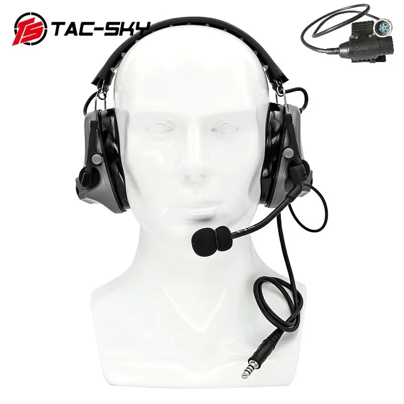 

TS TAC-SKY Hunting Hearing Protection Shooting Tactical Noise Cancelling COMTAC III Headphones and Tactical 148 152 152A U94 PTT