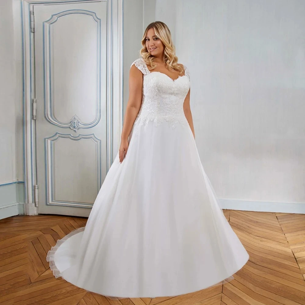 Plus Size Cap Sleeve Sweetheart Vestidos De Novia Sexy Corset Wedding Dresses Appliques Vestido De Noiva
Plus Size Cap Sleeve Sweetheart Vestidos De Novia Sexy Corset Wedding Dresses Appliques Vestido De Noiva