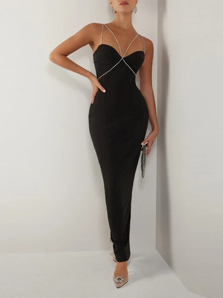 Elegant Back Sleeveless Bodycon Dress Women Backless Chest Wrap Chic Maxi Dresses 2024 Summer Female Solid Party Club Robes
Elegant Back Sleeveless Bodycon Dress Women Backless Chest Wrap Chic Maxi Dresses 2024 Summer Female Solid Party Club Robes