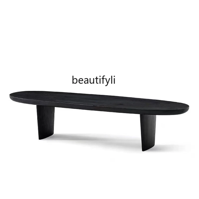 zqLog Coffee Table B & B Nordic Small Tea Table Simple Oval Black Solid Wood Table
zqLog Coffee Table B & B Nordic Small Tea Table Simple Oval Black Solid Wood Table
