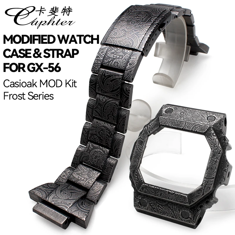 

MOD Kit Metal Watch Case Bezel Watchband Steel Strap Strip Band Bracelet Accessories For Casio For G-Shock GX56 GXW-56