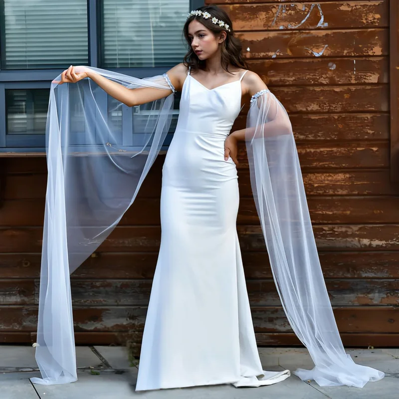 MZC04 Wedding Wings Veil Detachable Sleeves Soft Sheer Side Open Gloves Women Evening Dress Bridal Wedding Arm Accessories
MZC04 Wedding Wings Veil Detachable Sleeves Soft Sheer Side Open Gloves Women Evening Dress Bridal Wedding Arm Accessories