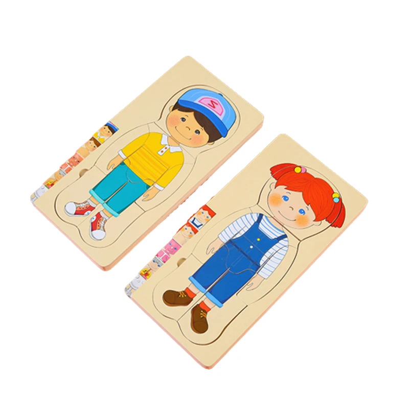 

Деревянная головоломка Монтессори, многослойный пазл с человеческим телом для мальчиков и девочек, деревянная Конструкция, детские развивающие деревянные игрушки