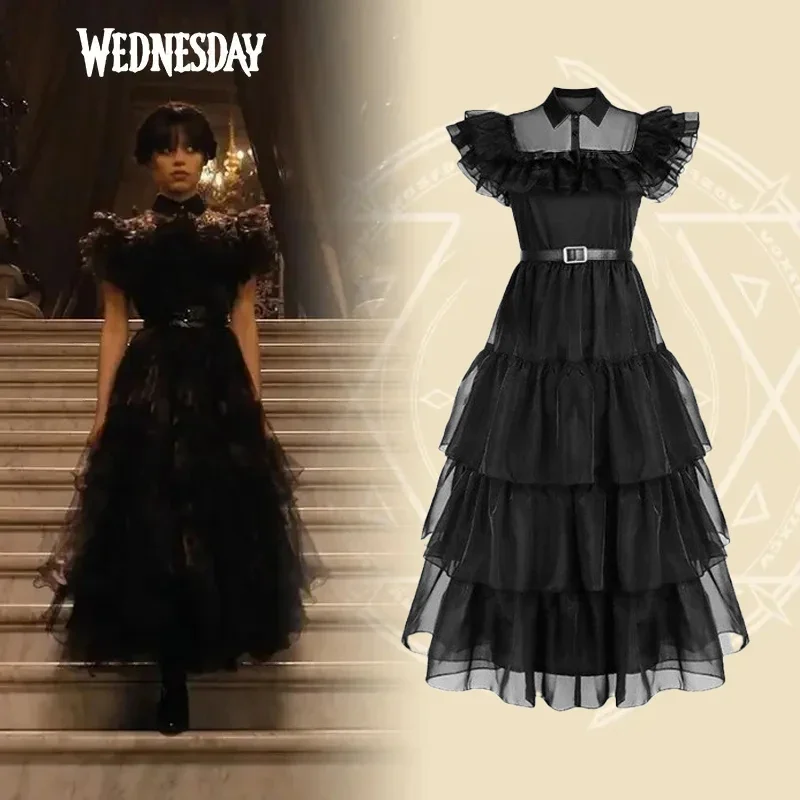 Wednesday Addams Cosplay Dress for Girl Kids Movie Wednesday Cosplay Costumes Black Gothic Dresses Halloween Party Women Clothes
Wednesday Addams Cosplay Dress for Girl Kids Movie Wednesday Cosplay Costumes Black Gothic Dresses Halloween Party Women Clothes