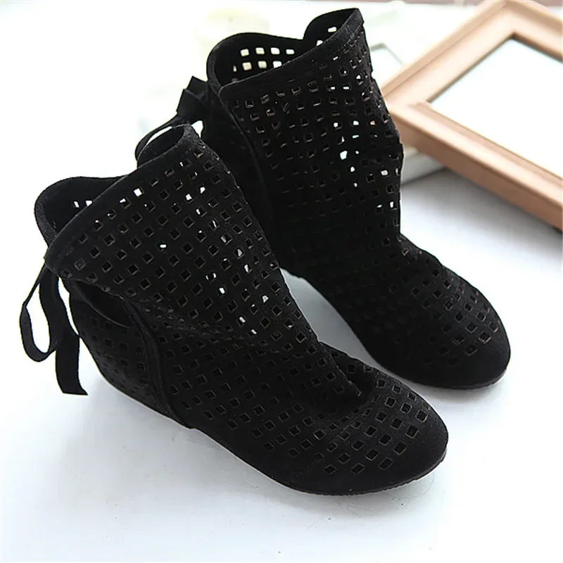 

JETT DRAGON Hollow Summer Boots Bootie 2024 New Shoes Lace Openwork Crochet Boots Plus Size 34-43 Hollow Fashion Women Boots