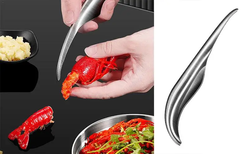 

Shrimp Deveining Tool Shrimp Cleaner Stainless Steel Seafood Peeler Ergonomic Portable Home Use Shrimp Deveiner Tools For Shrimp