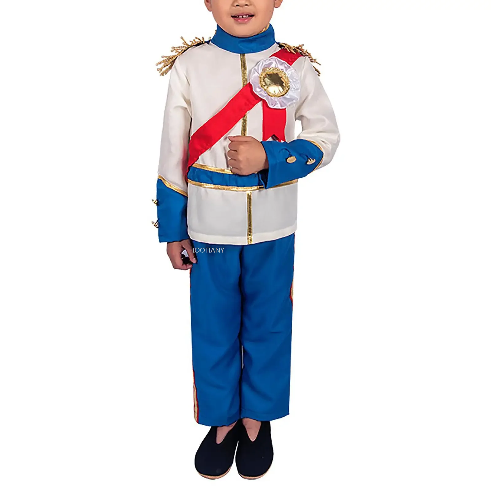 

Carnival Party Prince Charming Role Play Performance Outfit Child Boys Palace Prince Cosplay Costume Long Sleeve Top With Pants