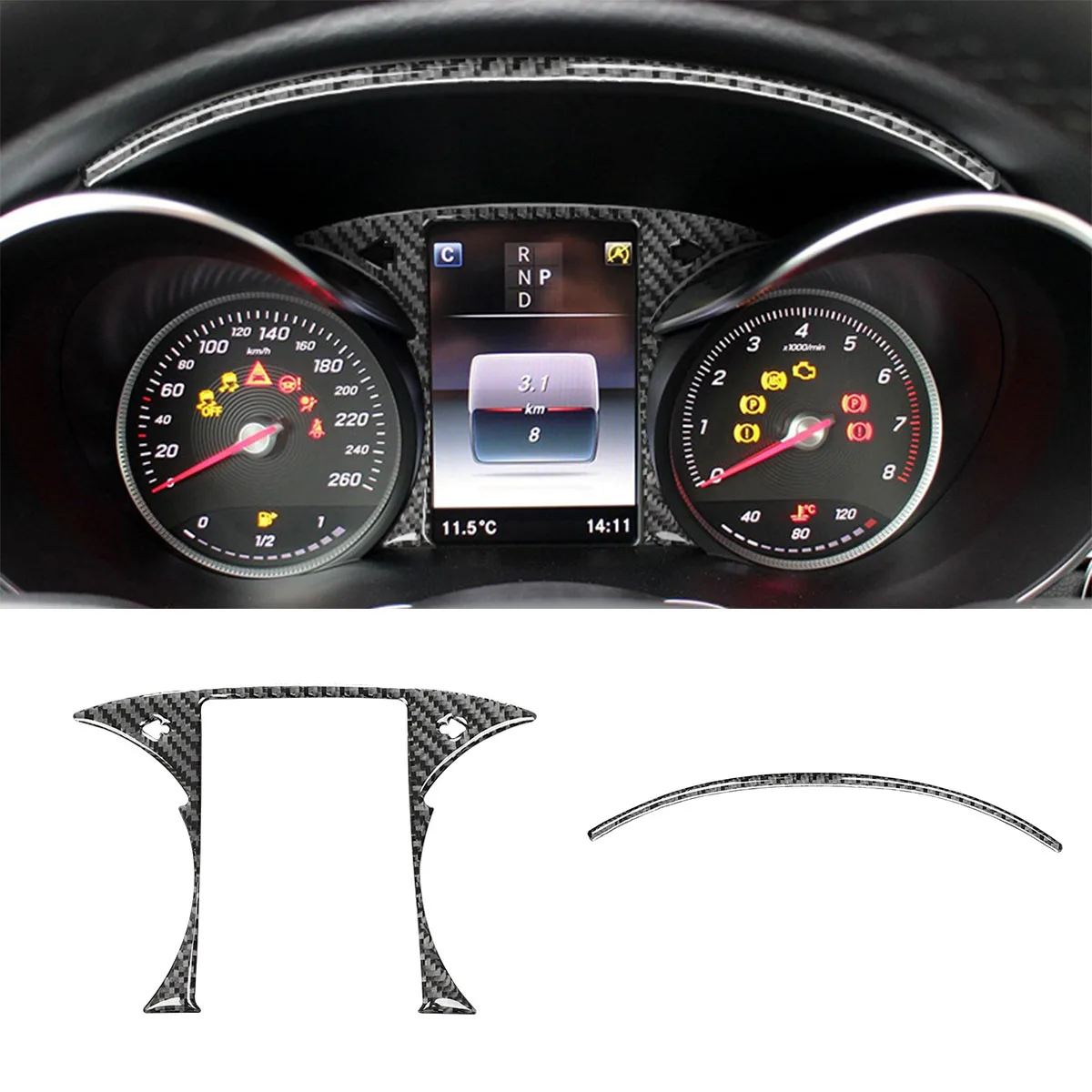 For Benz C-class /GLC W205 2016-2021 Interior Modified Carbon Fiber Driving Computer Dashboard Decoration Frame Sticker Car Play
For Benz C-class /GLC W205 2016-2021 Interior Modified Carbon Fiber Driving Computer Dashboard Decoration Frame Sticker Car Play