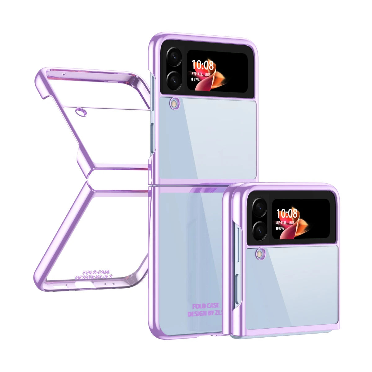Прозрачный чехол с гальваническим покрытием для Samsung Galaxy Z Flip4 3, прозрачный глянцевый ультратонкий жесткий армированный чехол из поликарбоната 
Прозрачный чехол с гальваническим покрытием для Samsung Galaxy Z Flip4 3, прозрачный глянцевый ультратонкий жесткий армированный чехол из поликарбоната
