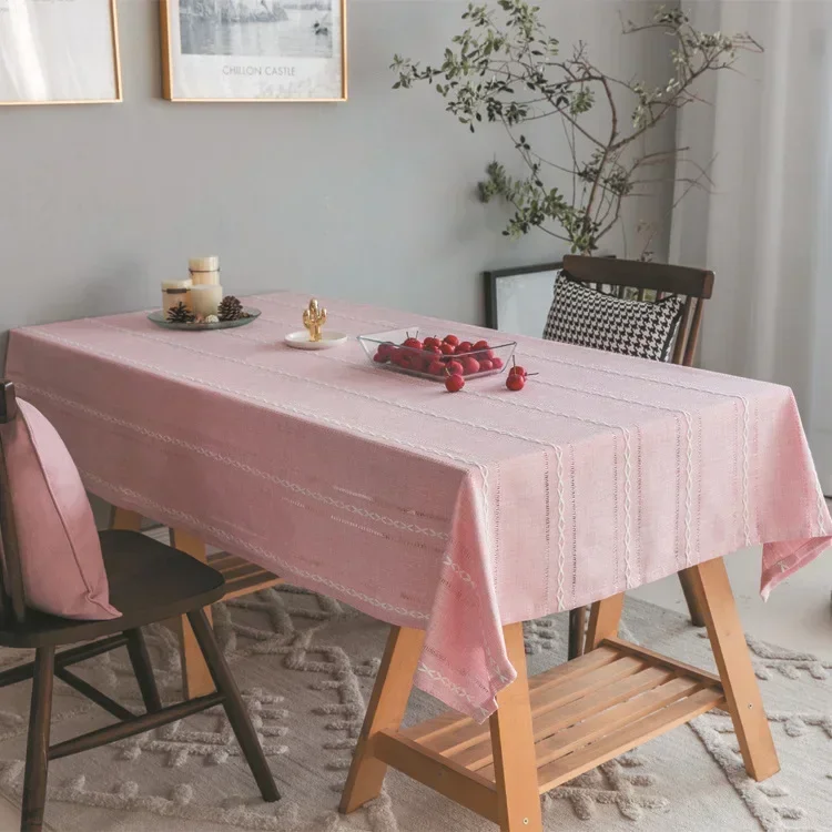 

Japanese fresh tablecloth desk stripe students simple table cloth cotton linen clothes coffee table cloth thick tablecloth