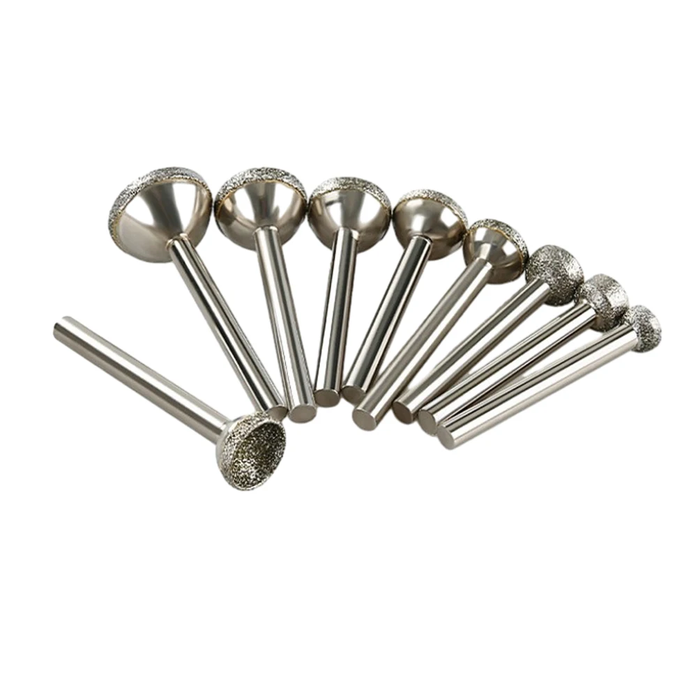 1pc Diamond Mounted Point 10mm-25mm Head-Diameter Spherical Concave Head Bead Coarse Grinding Bit For Jade-Amber Stone Beeswax
1pc Diamond Mounted Point 10mm-25mm Head-Diameter Spherical Concave Head Bead Coarse Grinding Bit For Jade-Amber Stone Beeswax