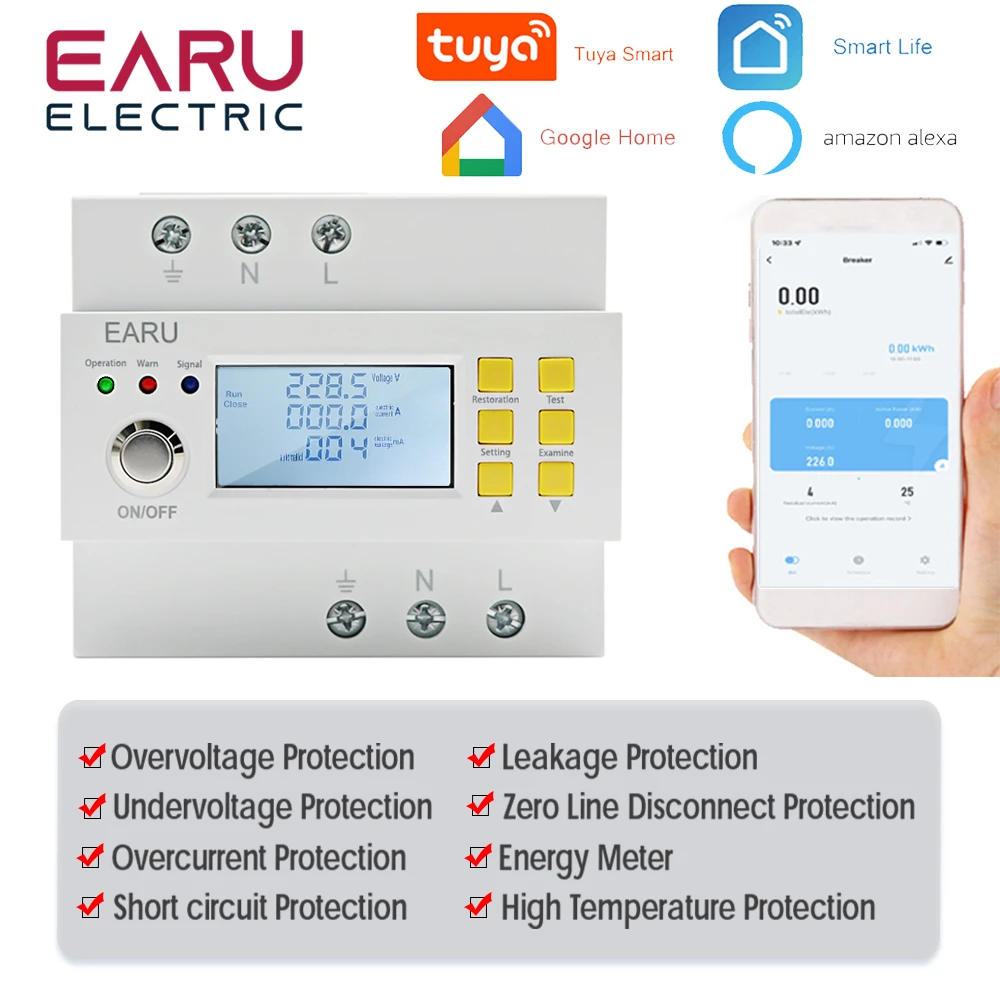 WiFi Smart Electric Energy Protector Meter timer Power Consumption Monitor kWh Meter Wattmeter Leakage Protection AC220-300V
WiFi Smart Electric Energy Protector Meter timer Power Consumption Monitor kWh Meter Wattmeter Leakage Protection AC220-300V