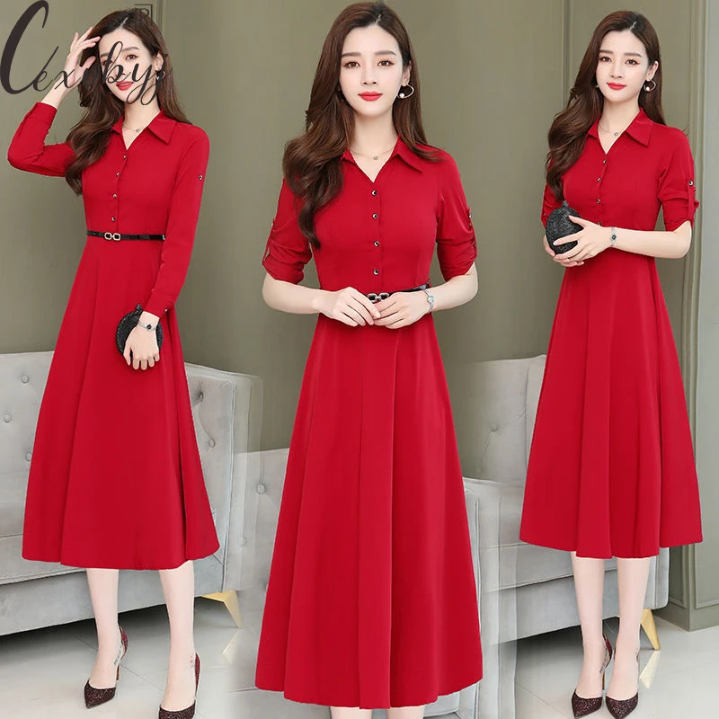 Casual Runway Party Long Dress Women Korean Style Solid Colors Long Sleeve Dress Ladies Office Work Polo Collar Elegant Vestidos
Casual Runway Party Long Dress Women Korean Style Solid Colors Long Sleeve Dress Ladies Office Work Polo Collar Elegant Vestidos