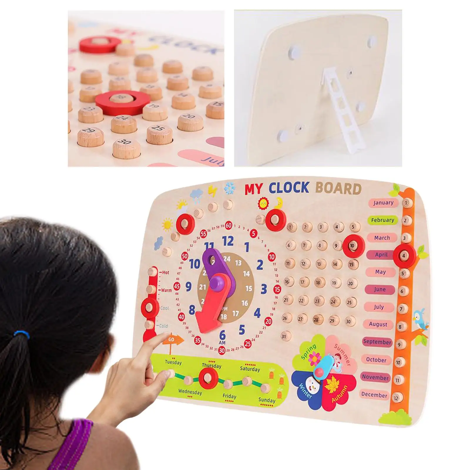 Calendar Clock for Children Homeschool Telling Time Teaching Weather, Seasons Teaching Calendar for Boys Girls Learning Toys
Calendar Clock for Children Homeschool Telling Time Teaching Weather, Seasons Teaching Calendar for Boys Girls Learning Toys