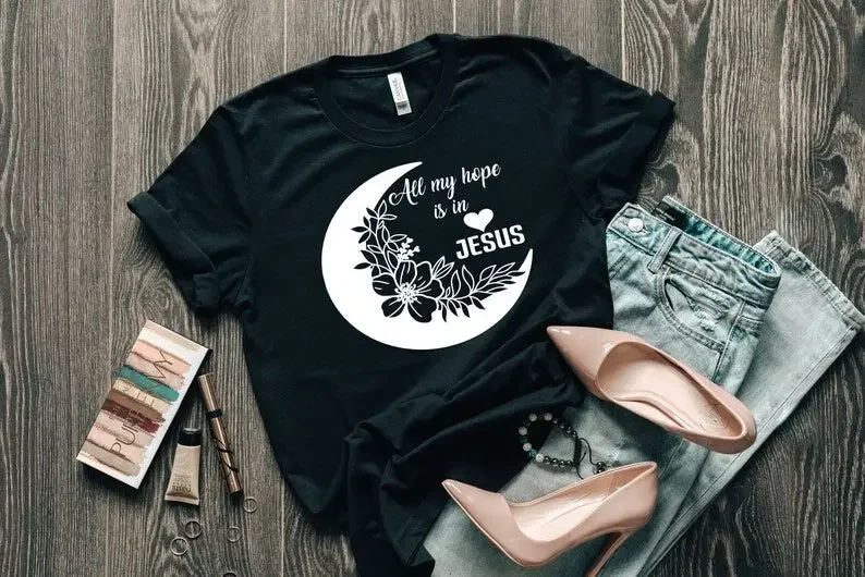 All my hope is in Jesus T-shirt, Religious Faith Christian Believers Gift Spiritual Church Jesus Shirt 100% cotton harajuku goth
All my hope is in Jesus T-shirt, Religious Faith Christian Believers Gift Spiritual Church Jesus Shirt 100% cotton harajuku goth