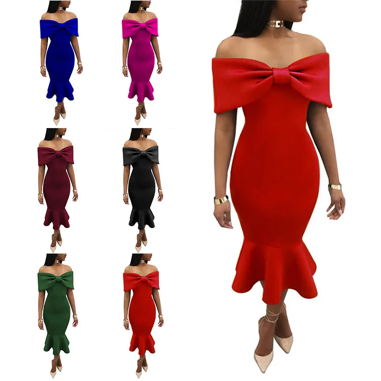 2023 Europe and the United States explosive evening dress temperament wrapped chest bow fishtail dress new fall women's dress
2023 Europe and the United States explosive evening dress temperament wrapped chest bow fishtail dress new fall women's dress