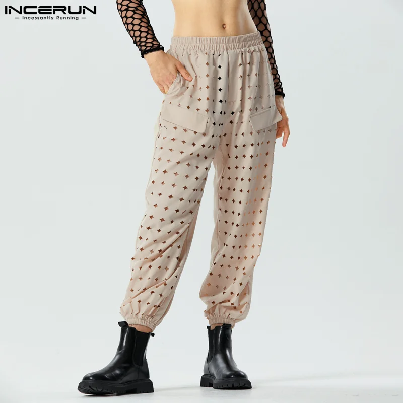 Stylish Well Fitting Trousers INCERUN New Mens Fashion Hollow Star Mesh Design Pantalons Casual Streetwear Male Long Pants S-5XL
Stylish Well Fitting Trousers INCERUN New Mens Fashion Hollow Star Mesh Design Pantalons Casual Streetwear Male Long Pants S-5XL