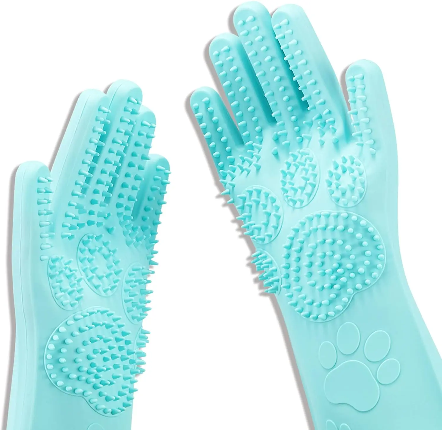 

Силиконовые перчатки для удаления волос с толстыми зубами высокой плотности, волшебные перчатки для ухода за домашними животными, щетка для шампуня для купания собак и кошек