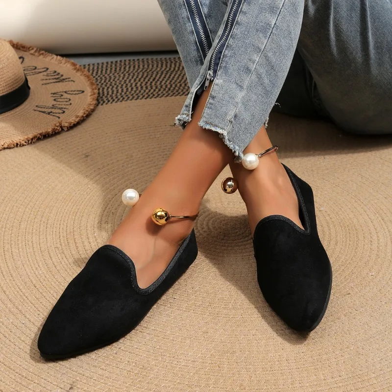 Women's Flat Shoes New Summer Fashion Pointed Toe Shoes Casual Breathable Slip-on Flat Outdoor Women Shoes Big Size 43 
Women's Flat Shoes New Summer Fashion Pointed Toe Shoes Casual Breathable Slip-on Flat Outdoor Women Shoes Big Size 43