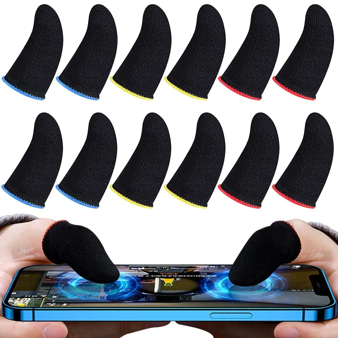 

New Finger Cover Game Controller For PUBG Sweat Proof Non-Scratch Sensitive Touch Screen Gaming Finger Thumb Sleeve Gloves