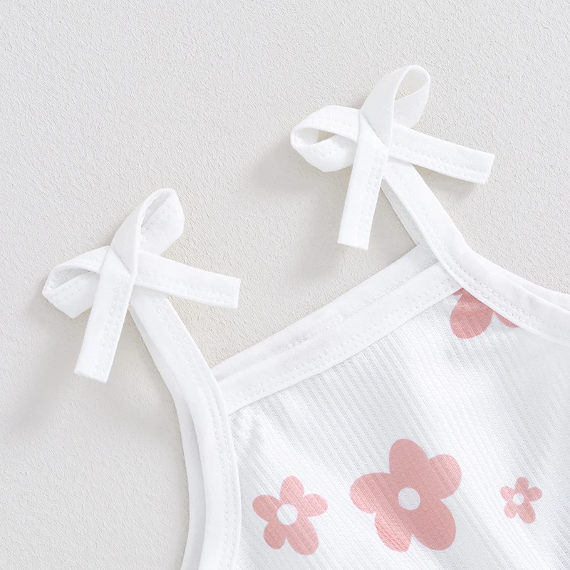 

WZTYYDS Toddler Baby Girl Summer Clothes Floral Romper Tie-Up Strap Halter Jumpsuit Infant Summer Sling Playsuit 6M-3T