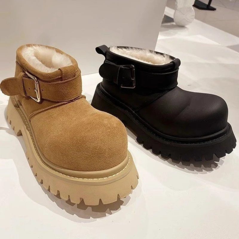 Big Toe Shoes Thick Sole Basic Snow Boots Platform Boots Women Shoes Winter Solid Fashion ANKLE Zapatos De Mujer Plush Botas
Big Toe Shoes Thick Sole Basic Snow Boots Platform Boots Women Shoes Winter Solid Fashion ANKLE Zapatos De Mujer Plush Botas