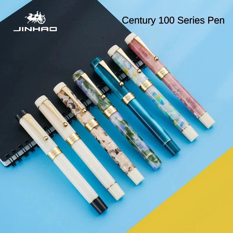 

Ручка перьевая Jinhao из смолы 100, роскошные ручки руководителя, элегантная ручка с чернилами для письма, офисные и школьные канцелярские принадлежности, подарок