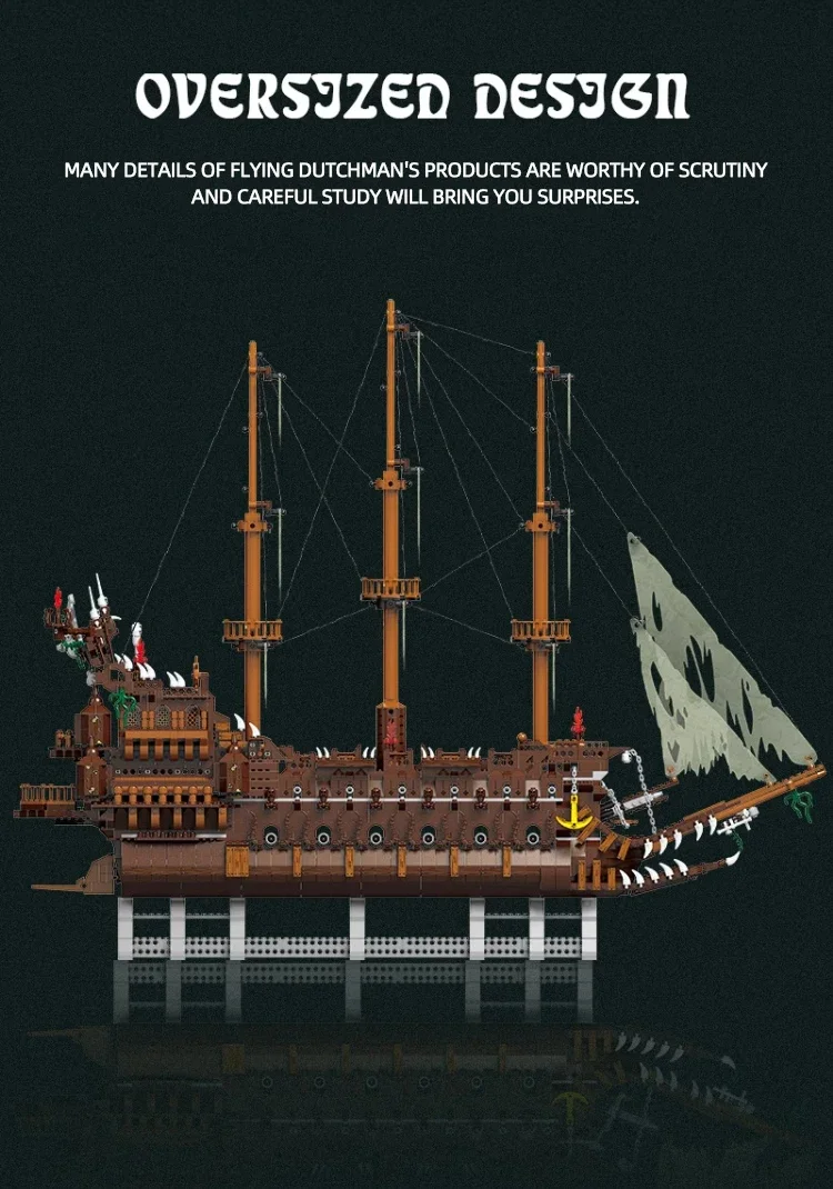 3658PCS The Flying Dutchman Building Blocks Phantom Black Pearl Ship Model Bricks Desktop Decoration Toys For Kids Holiday Gifts 3658PCS The Flying Dutchman Building Blocks Phantom Black Pearl Ship Model Bricks Desktop Decoration Toys For Kids Holiday Gifts
