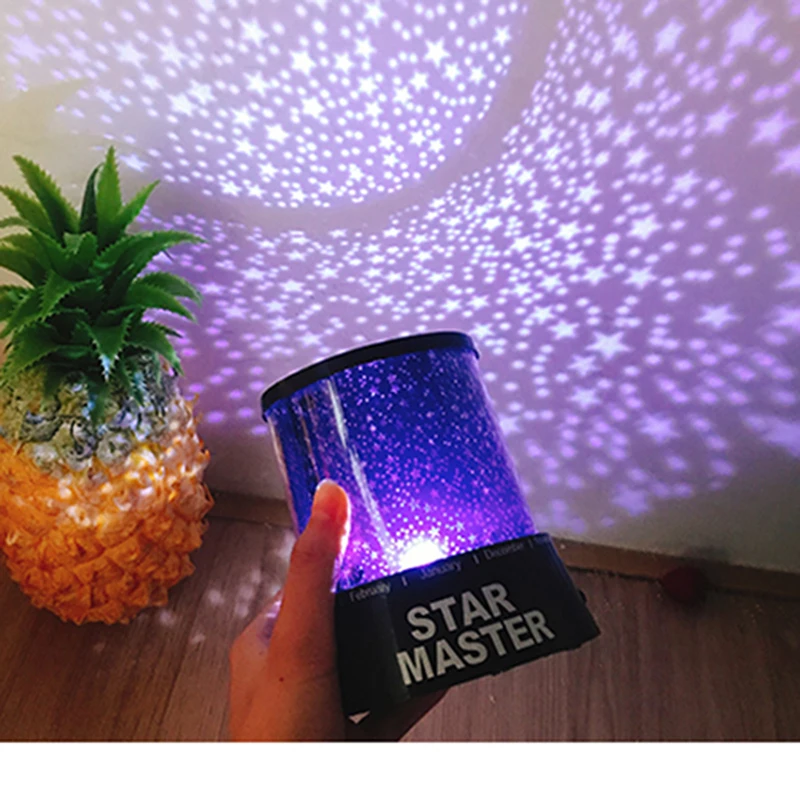 

Fantasy Romantic Starry Sky LED Star lights Rotating Night Light Projector Happy Birthday Moon Sleep Kids Baby Lamp Battery