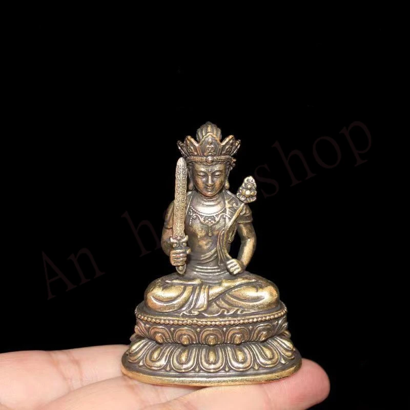 

Brass Void Bodhisattva statue ornament, auspicious decoration, exquisite home religious feng shui ornament