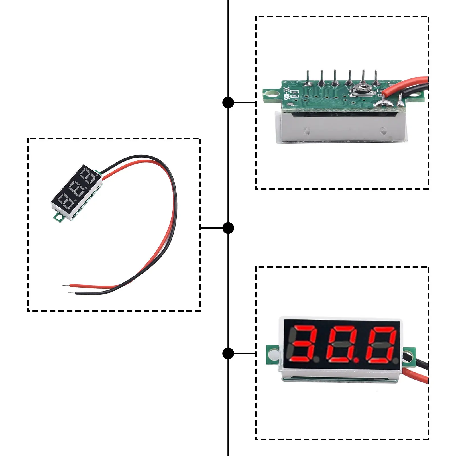 Compact and Accurate LED Voltmeter for Mobile Phone and Car Batteries Anti Connection Protected 028 Inch Display DC25 40V
Compact and Accurate LED Voltmeter for Mobile Phone and Car Batteries Anti Connection Protected 028 Inch Display DC25 40V