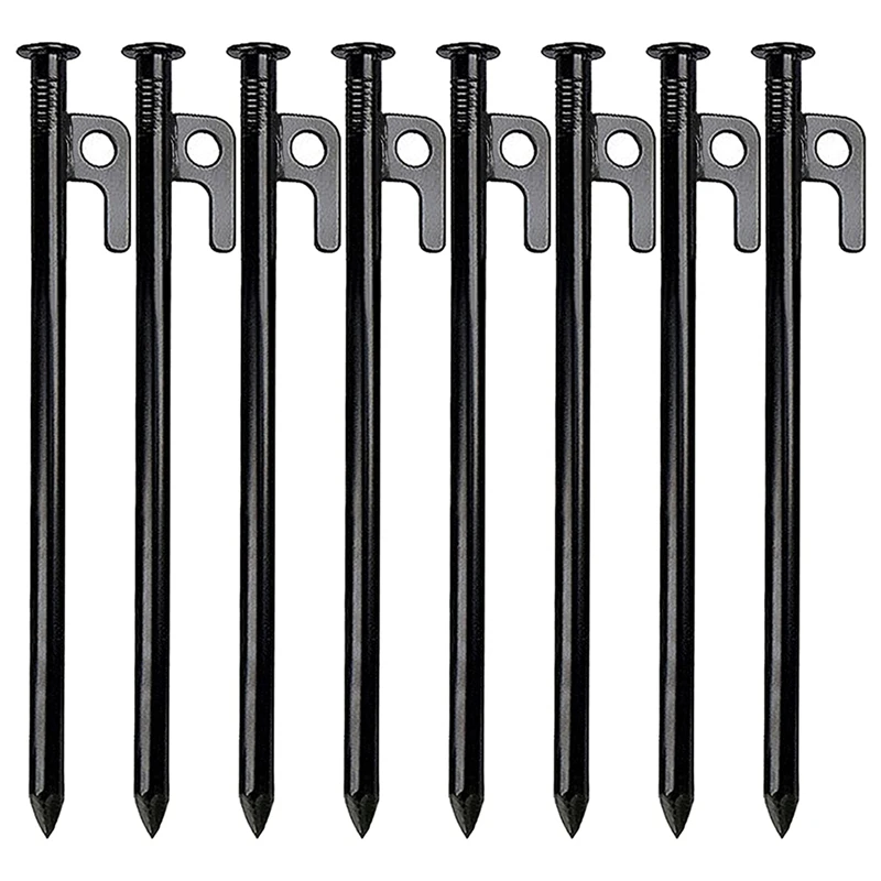 8 Pack Tent Stakes Heavy Duty Metal Tent Pegs For Camping Steel Tent Stakes Unbreakable And Inflexible
8 Pack Tent Stakes Heavy Duty Metal Tent Pegs For Camping Steel Tent Stakes Unbreakable And Inflexible