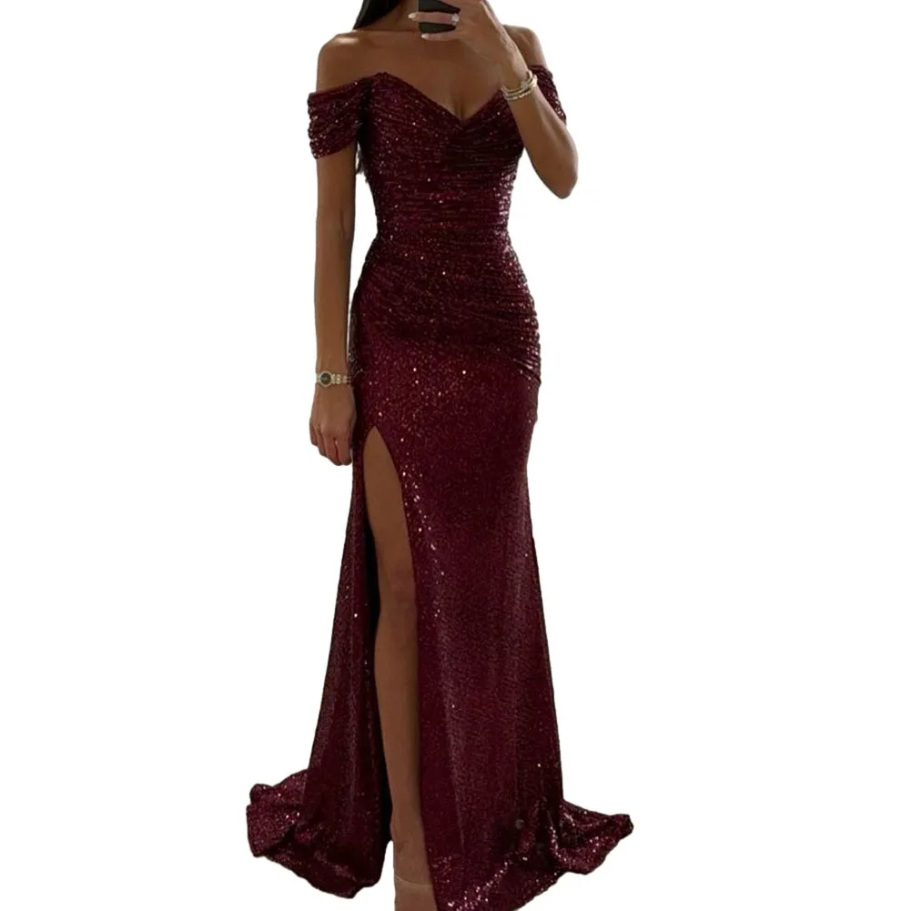 Fashion Dress Long Dress Womens Elegant Maxi Sequin Off Shoulder Sleeveless V Neck Vintage Sequined Evening Party
Fashion Dress Long Dress Womens Elegant Maxi Sequin Off Shoulder Sleeveless V Neck Vintage Sequined Evening Party