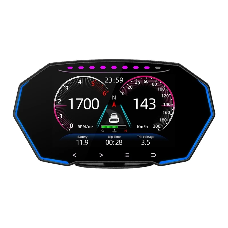 Сигнализация безопасности, цифровой GPS-спидометр, измеритель превышения скорости, цифровой дисплей
Сигнализация безопасности, цифровой GPS-спидометр, измеритель превышения скорости, цифровой дисплей