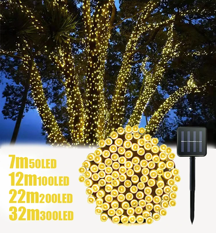 Outdoors Solar String Light 300LED 8 Modes Solar Lamp Waterproof for Gardens Wedding Party Valentines Christmas Tree Homes
Outdoors Solar String Light 300LED 8 Modes Solar Lamp Waterproof for Gardens Wedding Party Valentines Christmas Tree Homes