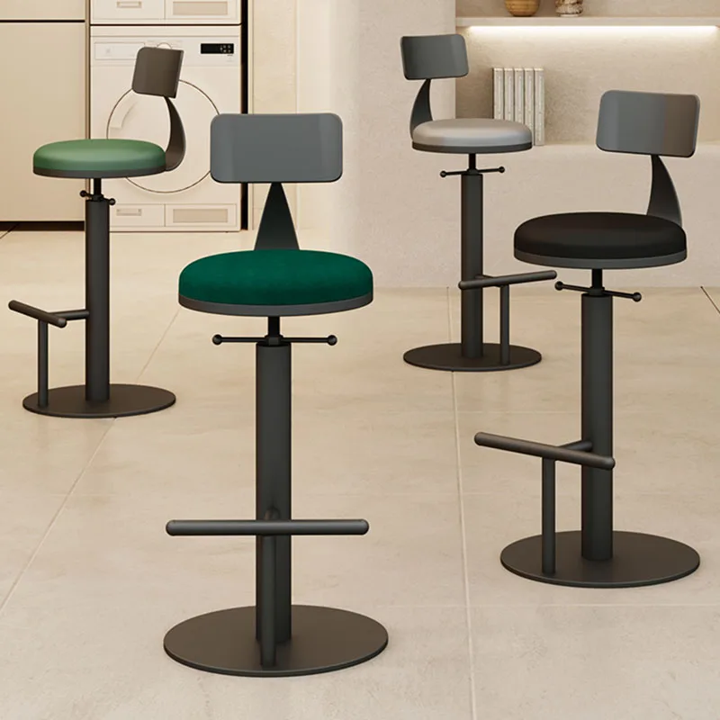 

Adjustable Stool Bar Chairs Modern Kitchen Leather Nordic Bar Stool Swivel Counter Height Krzesla Do Jadalni Bar Accessories