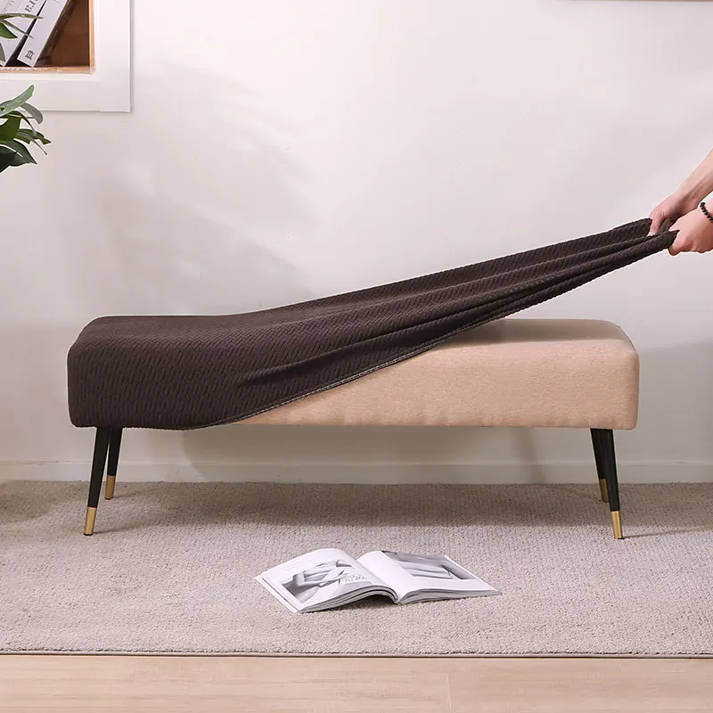 Housse de banc élastique en tissu polaire, antidérapante, amovible, lavable, pour siège de maison, salon, chambre à coucher, salle de Piano Housse de banc élastique en tissu polaire, antidérapante, amovible, lavable, pour siège de maison, salon, chambre à coucher, salle de Piano