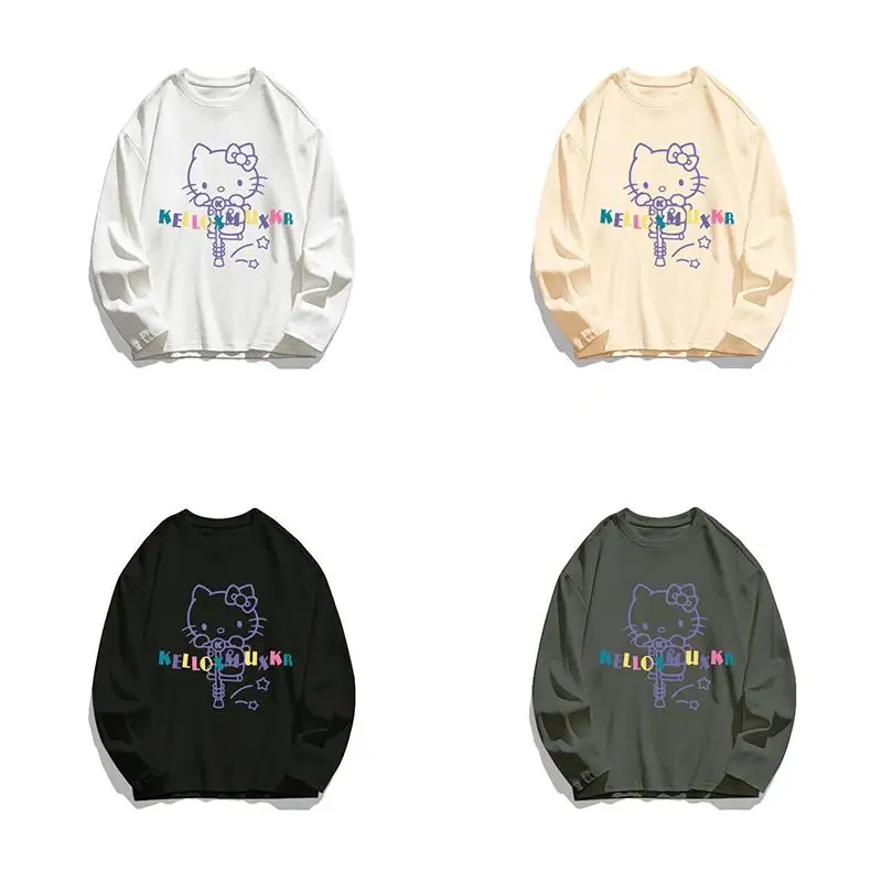 Sanrios Hello Kittys Sweatshirt Kuromi Cinnamoroll Cotton Printing Round Neck Winter Cartoon Couple Loose Long Sleeves T-Shirt
Sanrios Hello Kittys Sweatshirt Kuromi Cinnamoroll Cotton Printing Round Neck Winter Cartoon Couple Loose Long Sleeves T-Shirt