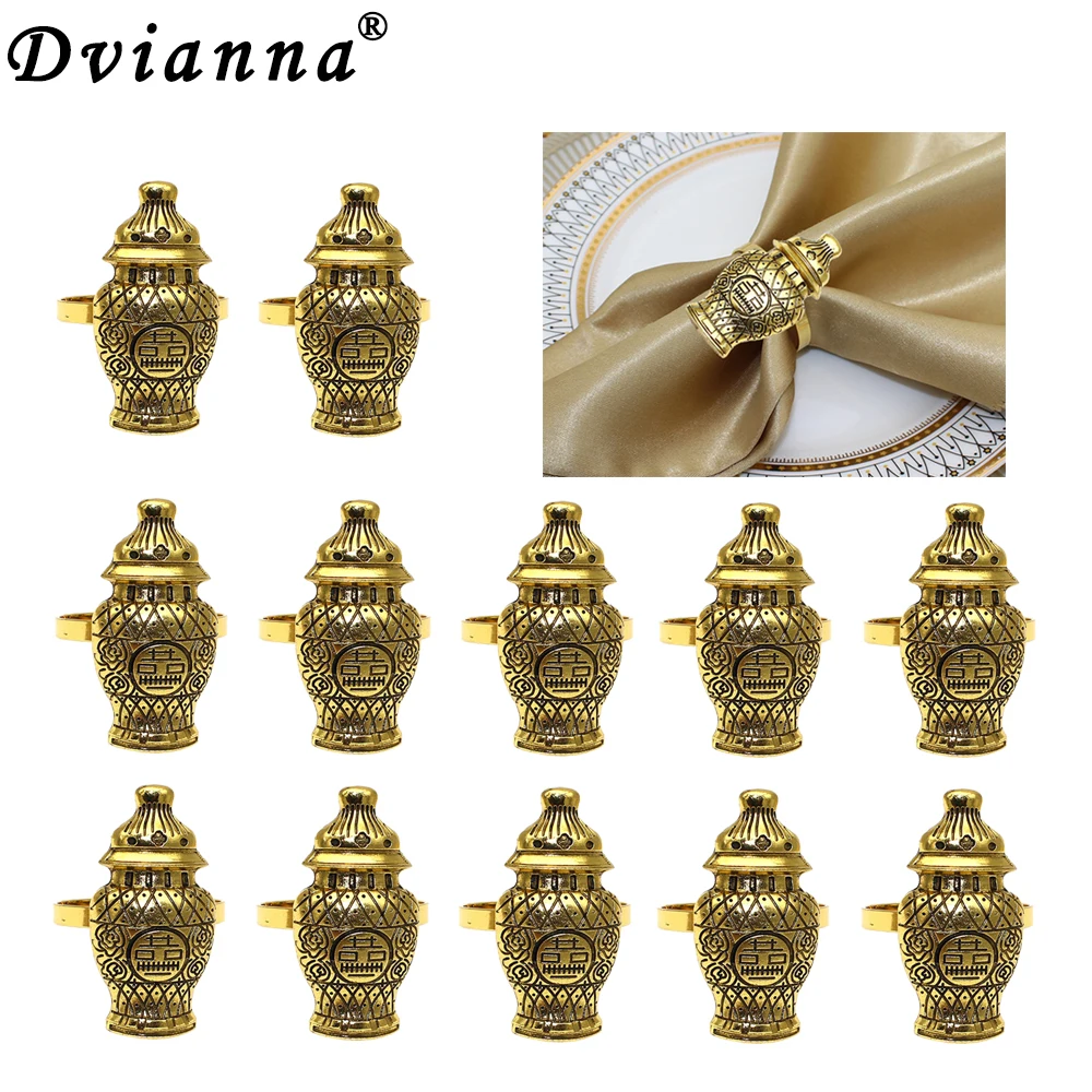 Dvianna 6/12/24Pcs Antique Gold Napkin Rings Bottle Design Metal Napkin Holders for Home Kitchen Wedding Parties HWE53
Dvianna 6/12/24Pcs Antique Gold Napkin Rings Bottle Design Metal Napkin Holders for Home Kitchen Wedding Parties HWE53