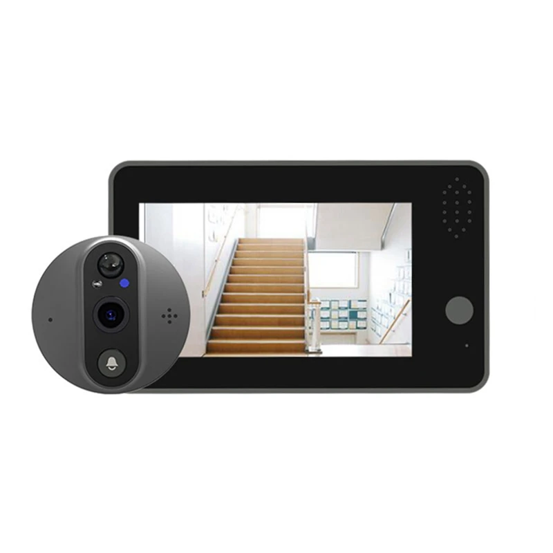 Tuya Smart 1080P Wifi Door Bell Peephole Camera Viewer Plastic+Metal Tuya Smart Door Bell 4.3In FHD Video Doorbell
Tuya Smart 1080P Wifi Door Bell Peephole Camera Viewer Plastic+Metal Tuya Smart Door Bell 4.3In FHD Video Doorbell