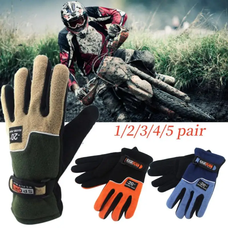 

Motorcycle Gloves Fleece Winter Warm Ski Riding Thermal Snow Gloves For Women & Men Glove Skiing Ride Motorcycle Accessories
