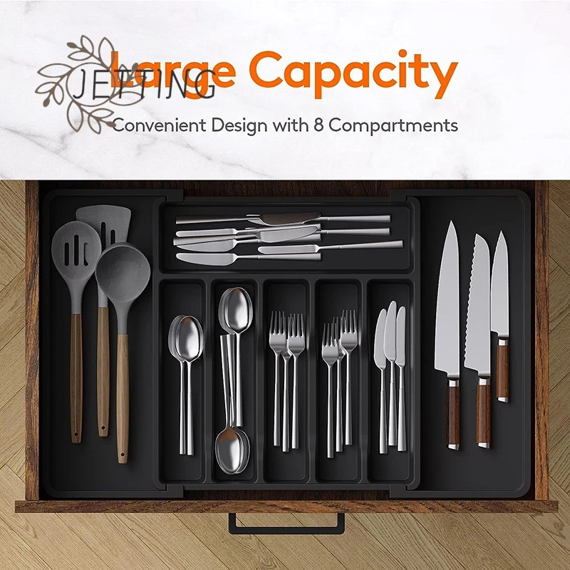 Столовое серебро Органайзер держатель для вечерние Регулируемый лоток для посуды выдвижные столовые приборы держатель кухонный ящик посуда лоток
Столовое серебро Органайзер держатель для вечерние Регулируемый лоток для посуды выдвижные столовые приборы держатель кухонный ящик посуда лоток