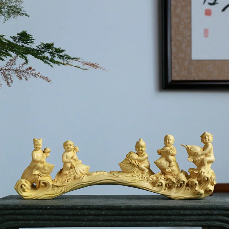 Five Kids Ruyi Boxwood Carving Ornaments Good Wish Home Accessories Solid Crafts And Cultural Gifts Collection
Five Kids Ruyi Boxwood Carving Ornaments Good Wish Home Accessories Solid Crafts And Cultural Gifts Collection