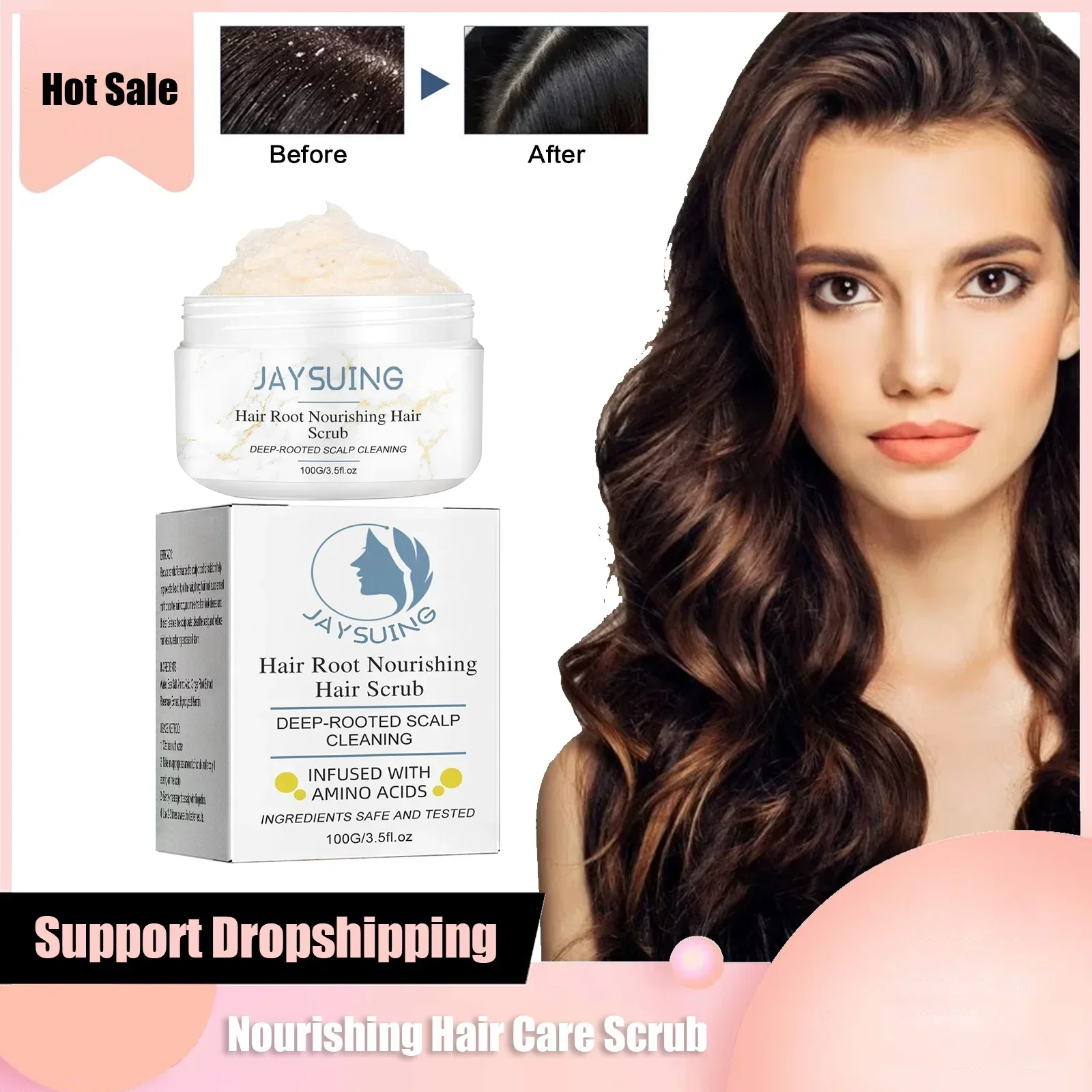 Anti Dandruff Hair Scrub Prevent Hair Loss Clean Scalp Nourish Hair Roots Unclog Follicles Psoriasis Itching Repair Oil Control
Anti Dandruff Hair Scrub Prevent Hair Loss Clean Scalp Nourish Hair Roots Unclog Follicles Psoriasis Itching Repair Oil Control