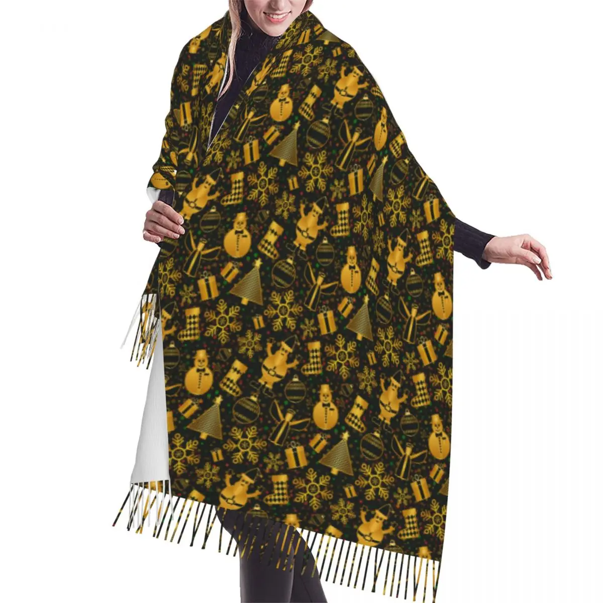 Ladies Long Santa Clause Christmas Holiday Gifts Scarves Women Winter Soft Warm Tassel Shawl Wrap Fashion Versatile Scarf
Ladies Long Santa Clause Christmas Holiday Gifts Scarves Women Winter Soft Warm Tassel Shawl Wrap Fashion Versatile Scarf