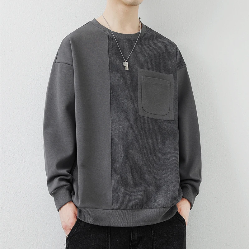 Spring Autumn Fashion Mens Pocket Round Neck Sweatshirts Hip Hop Streetwear Top Patchwork Punk Hoodies For Youth Casual Pullover
Spring Autumn Fashion Mens Pocket Round Neck Sweatshirts Hip Hop Streetwear Top Patchwork Punk Hoodies For Youth Casual Pullover